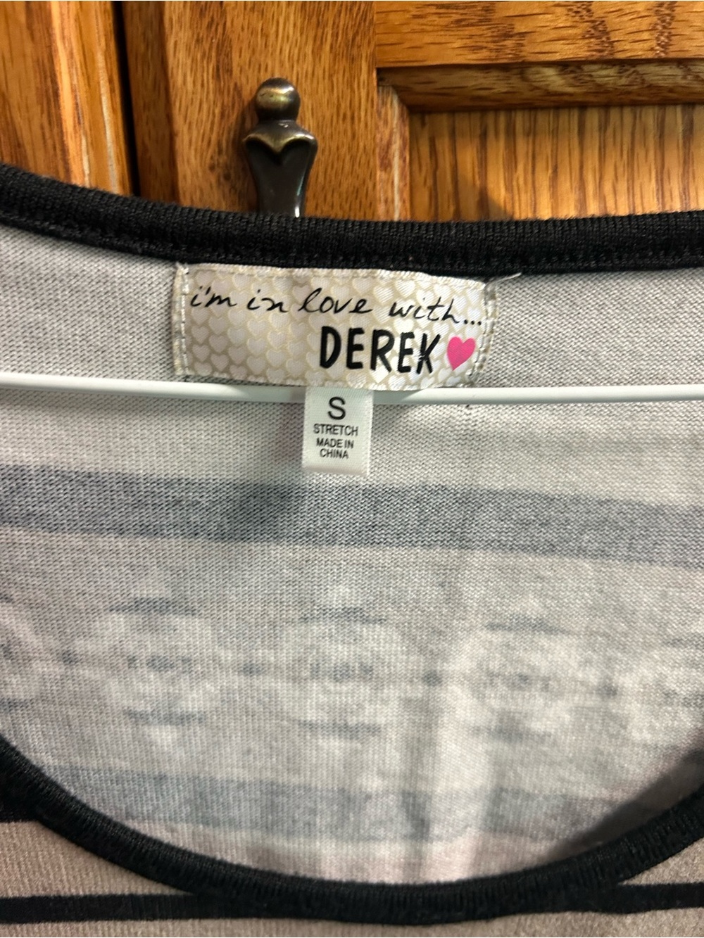 Derek Heart Black & Gray Striped Scoop Neck Tunic or mini dress - Picture 2 of 5